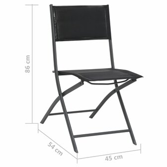 Tuinstoelen inklapbaar 2 st staal en textileen 8