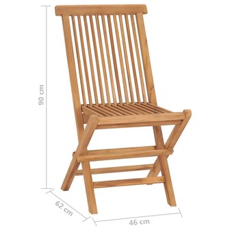 Tuinstoelen 2 st inklapbaar massief teakhout 9