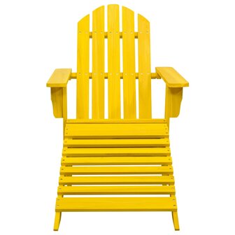 Tuinstoel Adirondack met voetenbank massief vurenhout geel 2