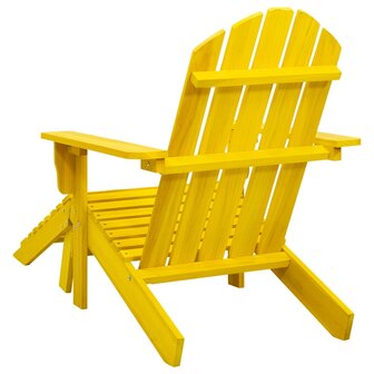 Tuinstoel Adirondack met voetenbank massief vurenhout geel 4