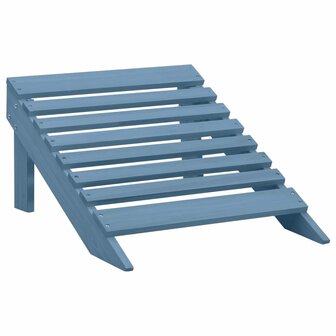Tuinstoel Adirondack met voetenbank massief vurenhout blauw 7