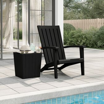 Tuinstoel Adirondack polypropeen zwart 1