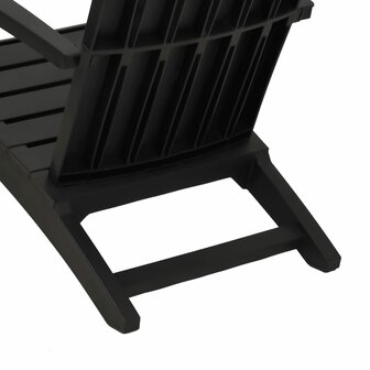 Tuinstoel Adirondack polypropeen zwart 7