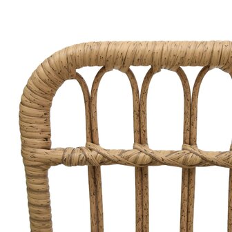 Tuinstoel poly rattan lichtbruin 5