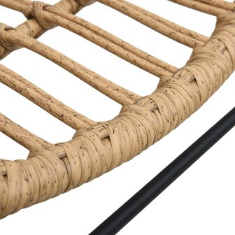 Tuinstoel poly rattan lichtbruin 6