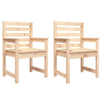 Tuinstoelen 2 st 60x48x91 cm massief grenenhout 2