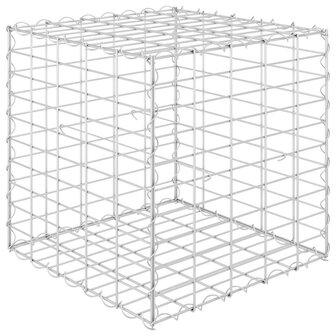 Gabion plantenbak verhoogd kubus 50x50x50 cm staaldraad 2