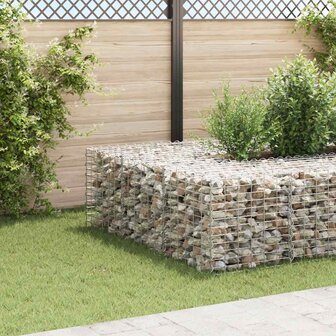 Gabion plantenbak verhoogd kubus 60x60x60 cm staaldraad 1