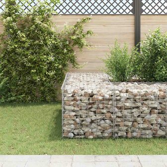 Gabion plantenbak verhoogd kubus 60x60x60 cm staaldraad 3