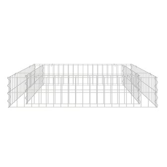 Gabion plantenbak verhoogd 100x100x20 cm gegalvaniseerd staal 3