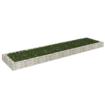 Gabion plantenbak verhoogd 400x100x20 cm gegalvaniseerd staal 1