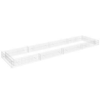 Gabion plantenbak verhoogd 400x100x20 cm gegalvaniseerd staal 2