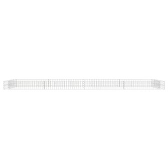 Gabion plantenbak verhoogd 400x100x20 cm gegalvaniseerd staal 3