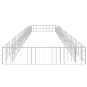 Gabion plantenbak verhoogd 400x100x20 cm gegalvaniseerd staal 4