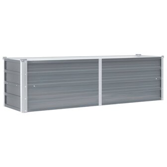 Plantenbak verhoogd 160x40x45 cm gegalvaniseerd staal grijs 2