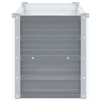 Plantenbak verhoogd 160x40x45 cm gegalvaniseerd staal grijs 4