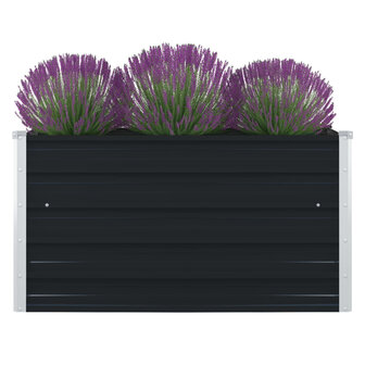Plantenbak verhoogd 100x100x45cm gegalvaniseerd staal antraciet 1