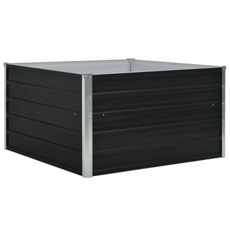 Plantenbak verhoogd 100x100x45cm gegalvaniseerd staal antraciet 2
