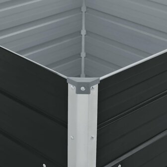 Plantenbak verhoogd 100x100x45cm gegalvaniseerd staal antraciet 4