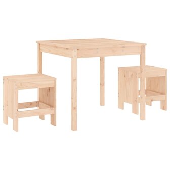 3-delige Bistroset massief grenenhout 2
