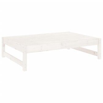 Tuinvoetenbank 120x80 cm massief grenenhout wit 2