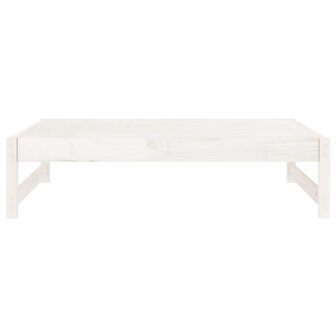 Tuinvoetenbank 120x80 cm massief grenenhout wit 4