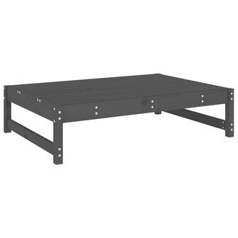 Tuinvoetenbank 120x80 cm massief grenenhout grijs 3