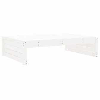 Tuinvoetenbank 120x80 cm massief grenenhout wit 2