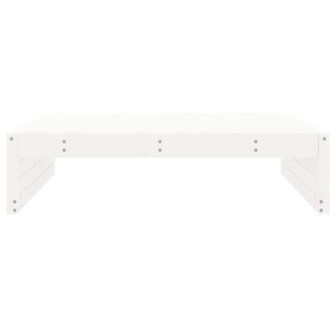 Tuinvoetenbank 120x80 cm massief grenenhout wit 4