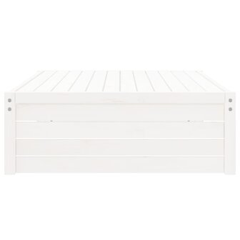 Tuinvoetenbank 120x80 cm massief grenenhout wit 5