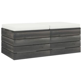 Tuinhockers 2 st met kussens pallet massief grenenhout 2
