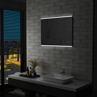 Badkamerspiegel LED met aanraaksensor 80x60 cm 1