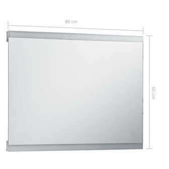 Badkamerspiegel LED met aanraaksensor 80x60 cm 7