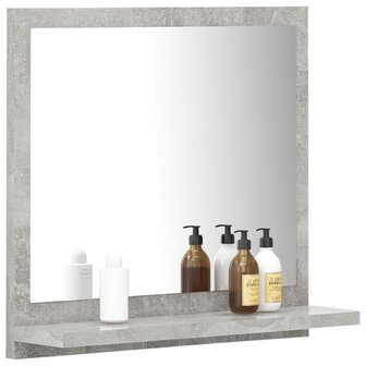 Badkamerspiegel 40x10,5x37 cm bewerkt hout betongrijs 3
