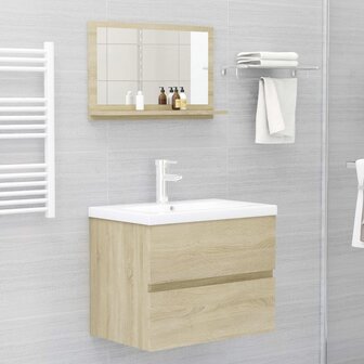 Badkamerspiegel 60x10,5x37 cm bewerkt hout sonoma eikenkleurig 6