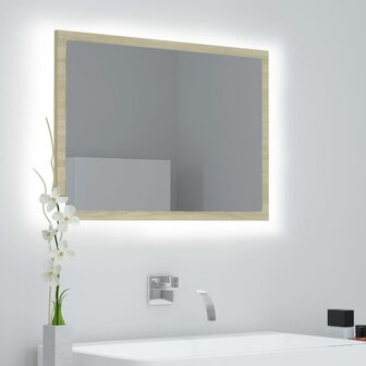 Badkamerspiegel LED 60x8,5x37 cm acryl sonoma eikenkleurig 9