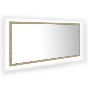 Badkamerspiegel LED 100x8,5x37 cm acryl sonoma eikenkleurig 2