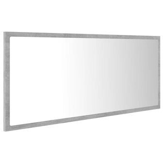 Badkamerspiegel LED 100x8,5x37 cm acryl betongrijs 6