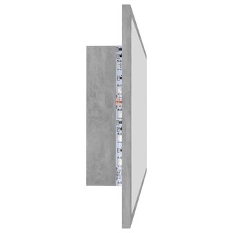 Badkamerspiegel LED 100x8,5x37 cm acryl betongrijs 8