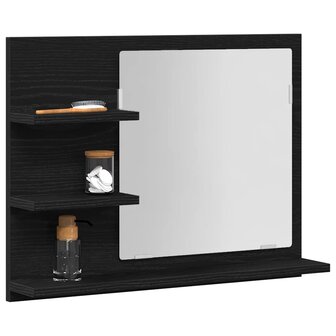Badkamerspiegel 60x10,5x45 cm spaanplaat zwart eikenkleurig 4