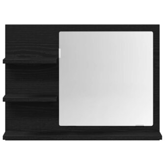 Badkamerspiegel 60x10,5x45 cm spaanplaat zwart eikenkleurig 5