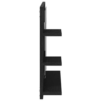 Badkamerspiegel 60x10,5x45 cm spaanplaat zwart eikenkleurig 6