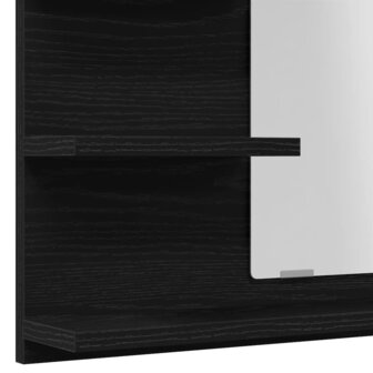 Badkamerspiegel 60x10,5x45 cm spaanplaat zwart eikenkleurig 9