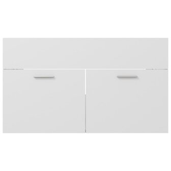 Wastafelkast 80x38,5x46 cm bewerkt hout wit 5