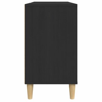 Wastafelkast 80x33x60 cm bewerkt hout zwart 8