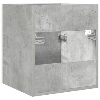 Wastafelkast 41x38,5x46 cm bewerkt hout betongrijs 6