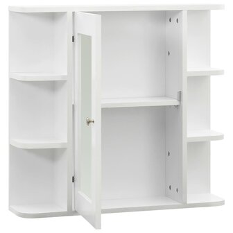 Badkamerspiegelkast 66x17x63 cm MDF wit 3