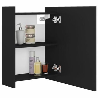 Badkamerspiegelkast 62,5x20,5x64 cm bewerkt hout zwart 4