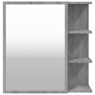 Badkamerspiegelkast 62,5x20,5x64 cm bewerkt hout grijs sonoma 6