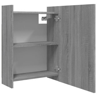 Badkamerspiegelkast 62,5x20,5x64 cm bewerkt hout grijs sonoma 7
